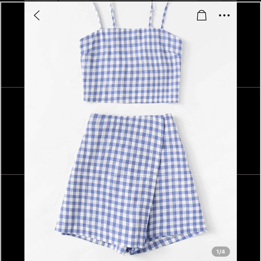 Plaid Matching Set